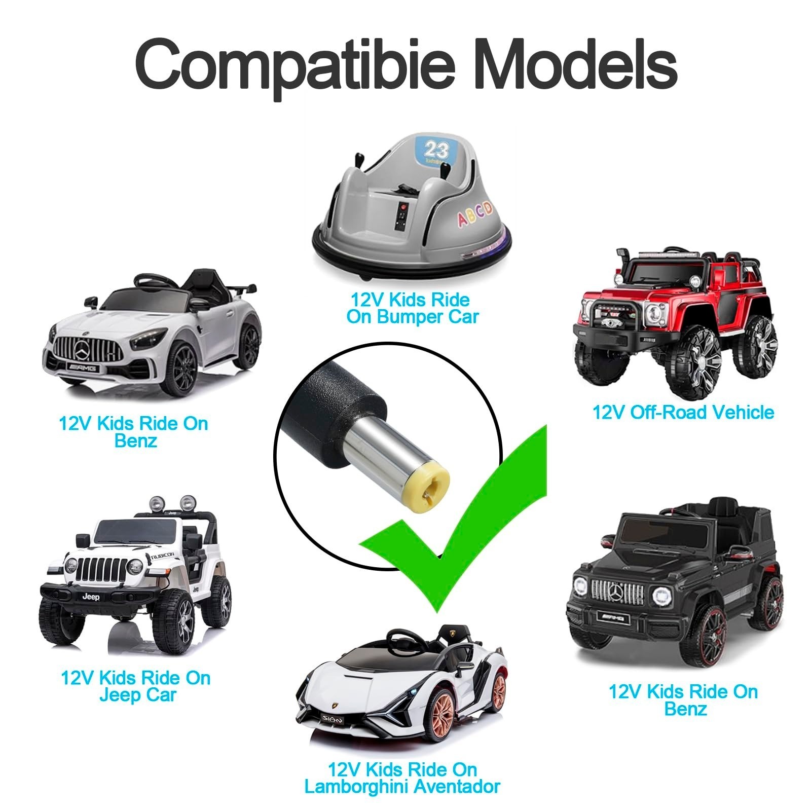 12V Kids Ride On Car Battery Charger – Fast Charging & Safety Certified