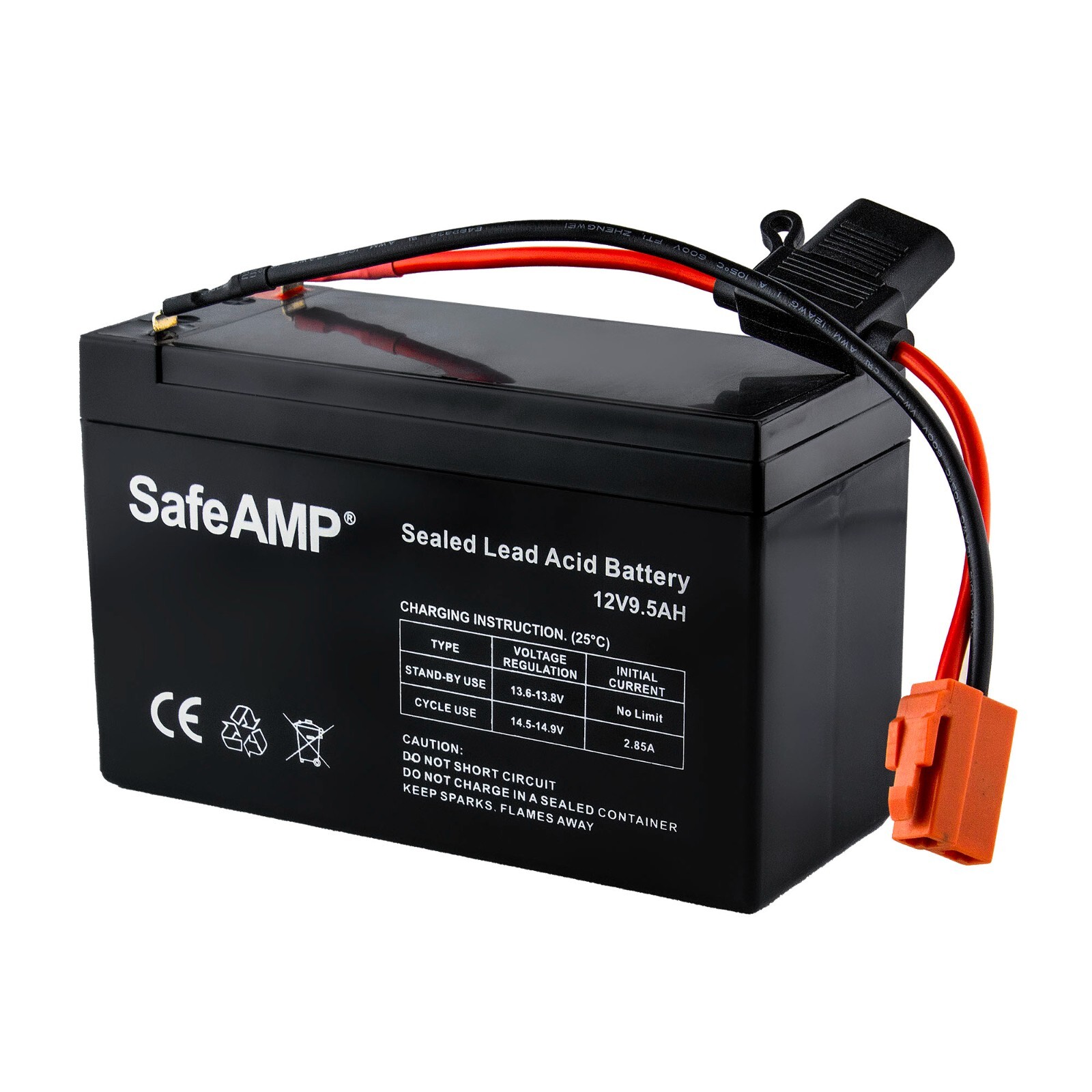 SafeAMP® Wire Harness Compatible with 12-Volt Ride On Vehicle with red 2 pins