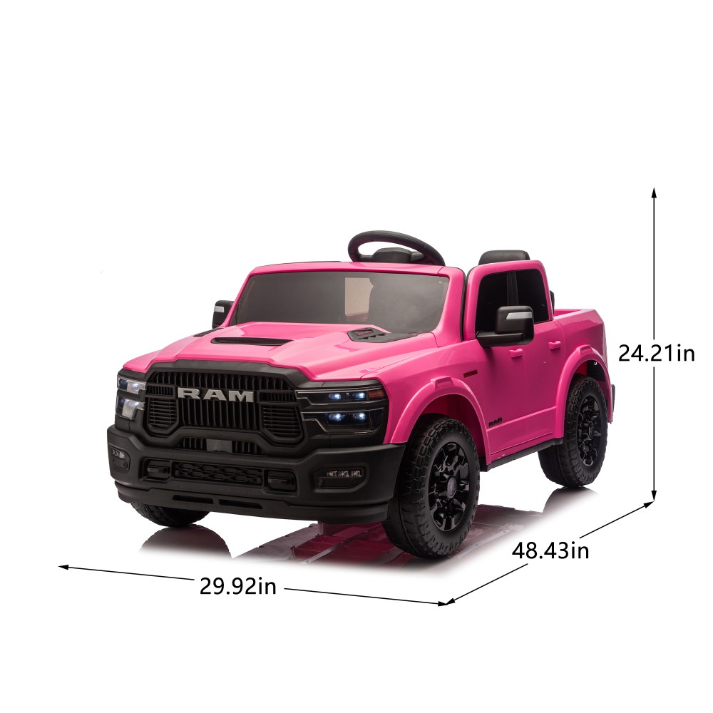 Official Licensed Dodge RAM Ride On Truck with Bluetooth Music USB Port Storage
