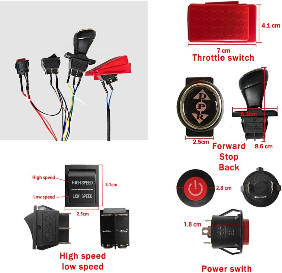 12 Volt DIY Modified Wires Harness for Power Wheel,12V High Power Self-Made Dual