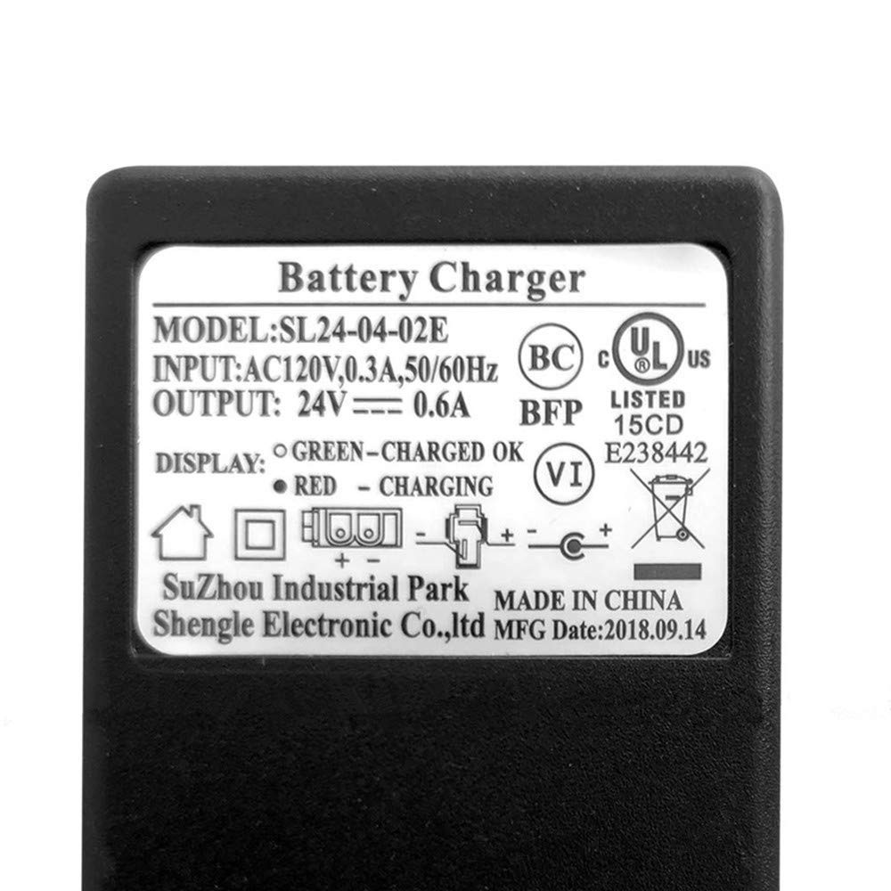 24V B-Plug Charger, for 24-Volt Gravedigger Monster Truck & Yamaha Grizzly Ri…