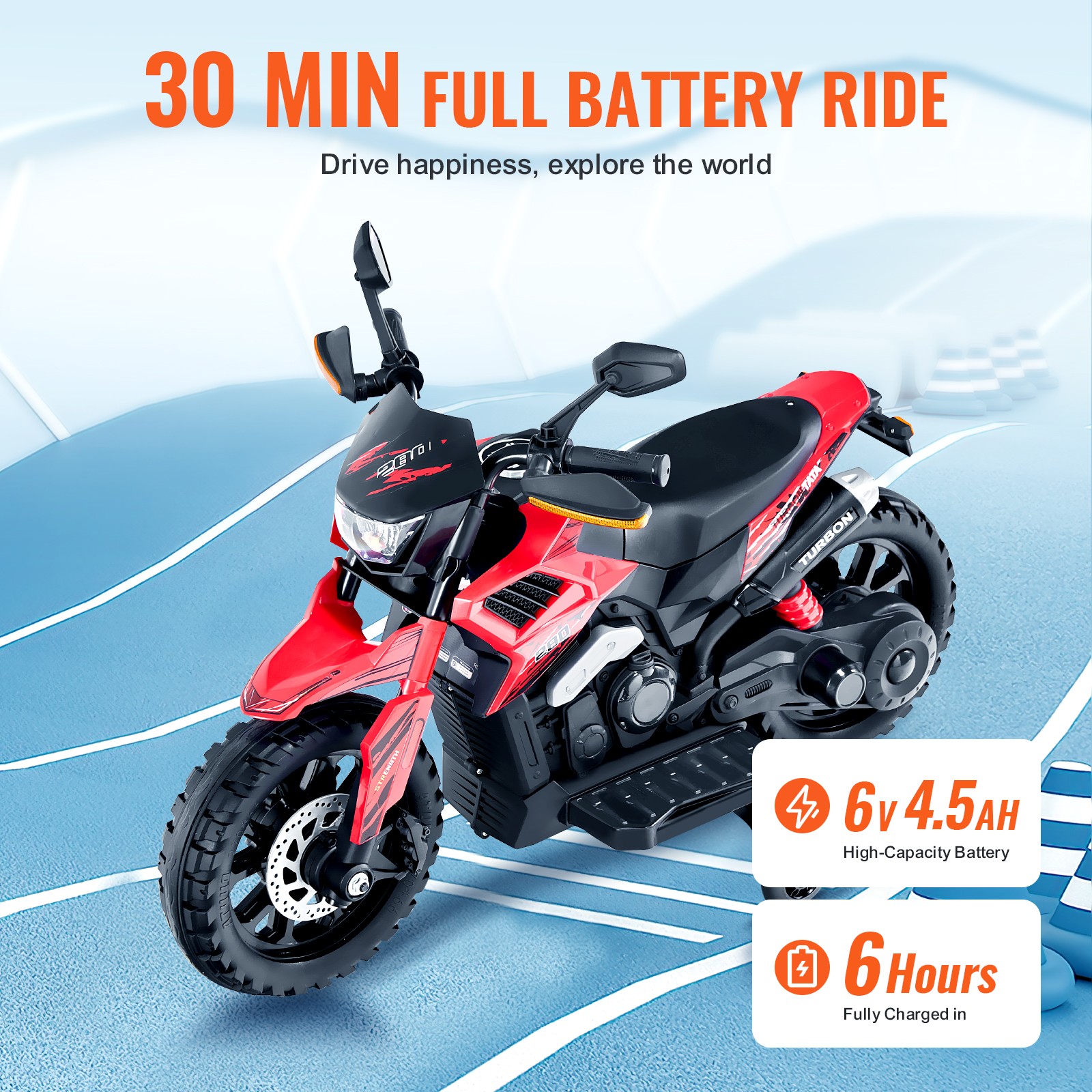 Kids Ride on Motorcycle 6V/12V/36V Electric Motorbike w/2 Wheels,3 Wheels