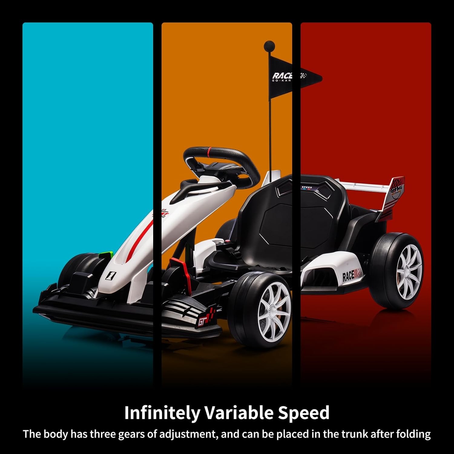 GARVEE Electric Go Kart for Kids 6–12, 24V 7AH, Dual 200W Motors, Drift Tires