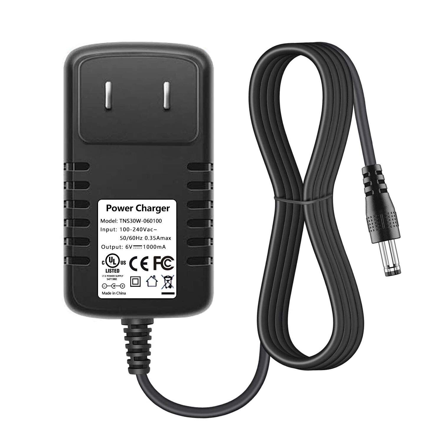 6V Kids Ride On Car Charger, 6 Volt Battery Charger for Kid Trax Black