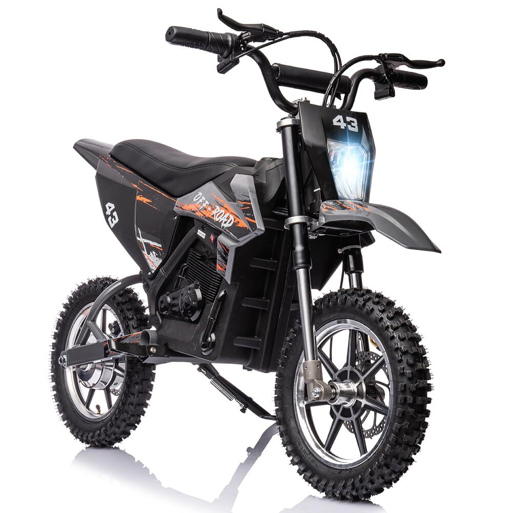 36V Kids Ride on Dirt Bike15.5MPH Fast Speed Electric Battery-Powered LED Light