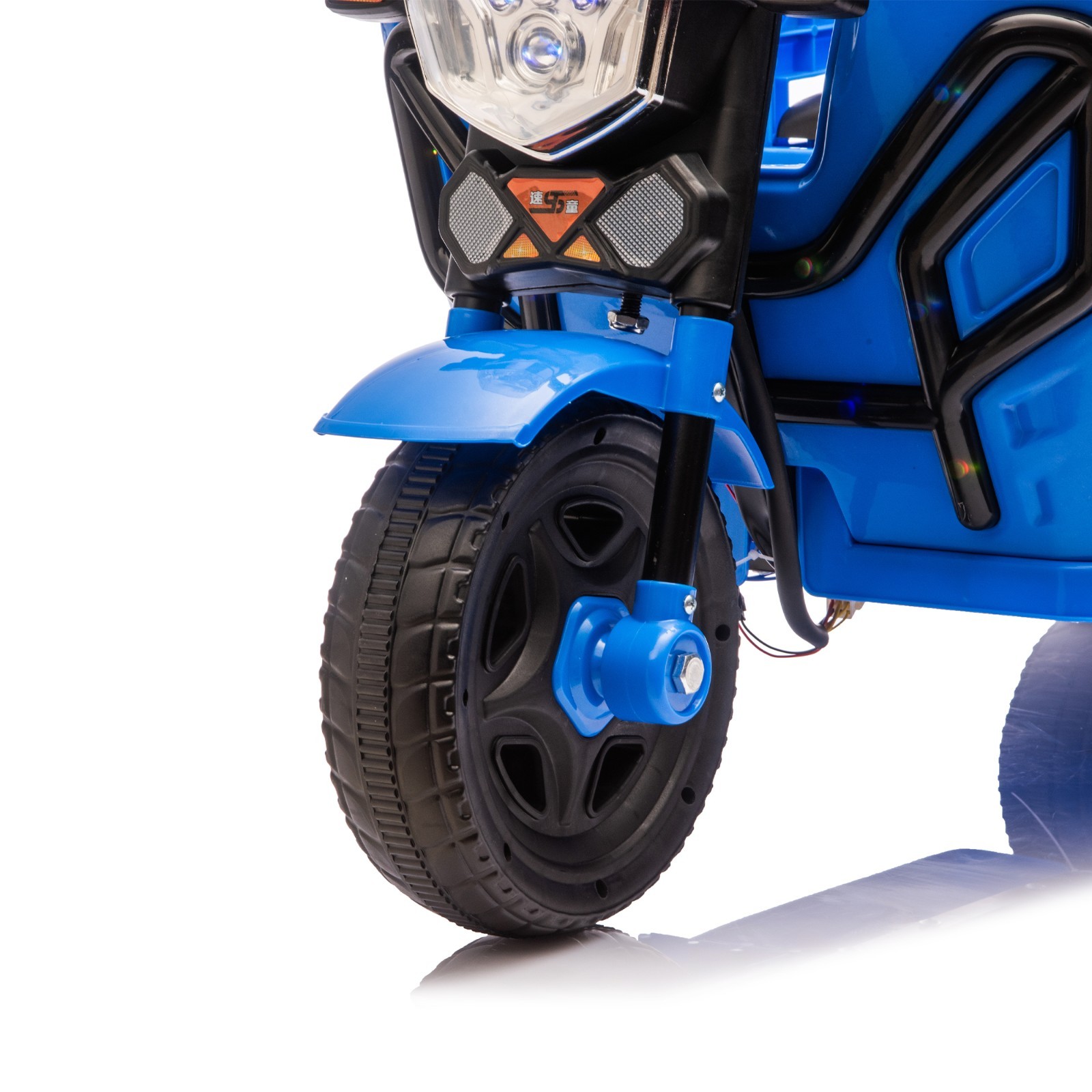12V Kids Ride On Car 3 Wheels Electric Cargo Truck 2WD Toy with LED Music, Blue
