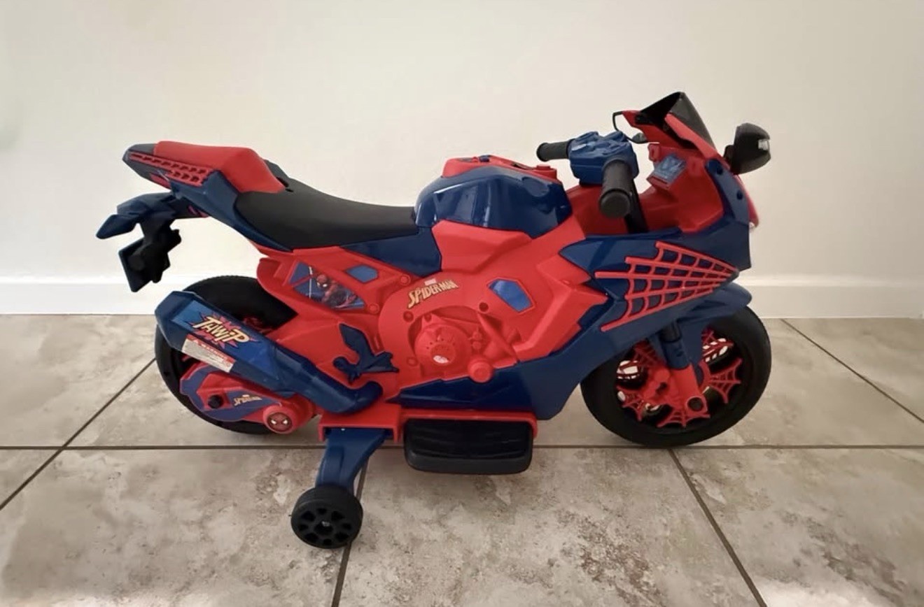 Marvel Spider-Man 6V Kids Ride-On Motorcycle Electric Battery Powered Bike