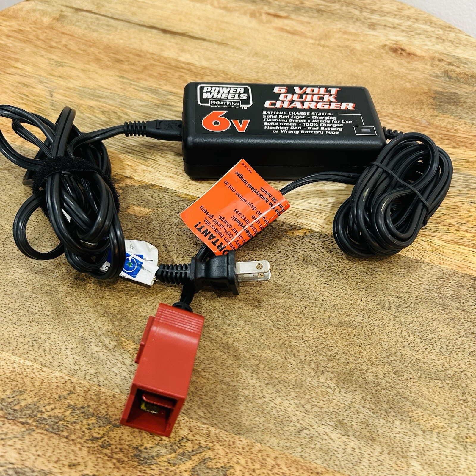 POWER WHEELS FISHER PRICE 6 VOLT QUICK BATTERY 6V 2.5A FAST CHARGER 00801-1484