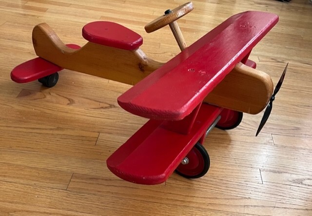ANRIDING PLANE FOR TODDLERS (BEAUTIFULLY WOOD HAND CRAFTED) LOCAL PICKUP ONLY
