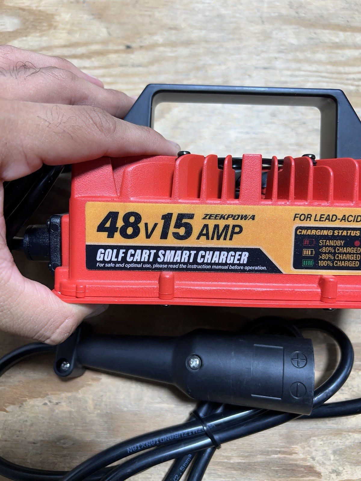 48 Volt Golf Cart Battery Charger, 15 AMP 48V Smart Golf Cart Charger NoBox