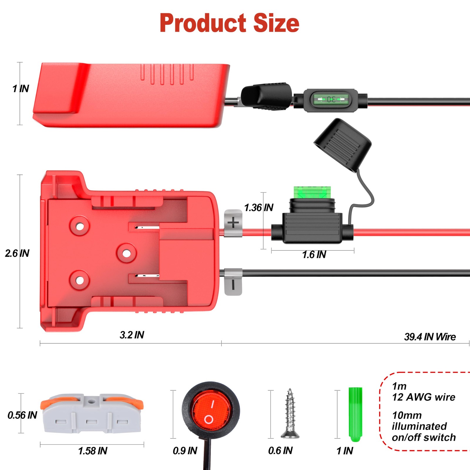 Power Wheels Battery Adapter for Milwaukee M18 Battery, 18V Power Wheels Adap…