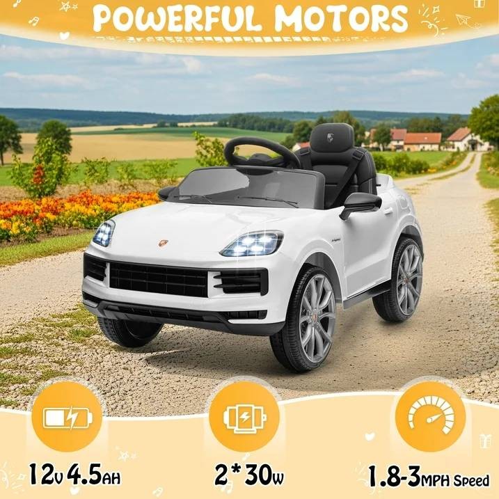 Kid Toddler 12V Licensed Porsche Caye Electric Ride on Car Toy w/Remote Control