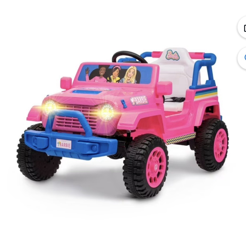 Licensed 12V 1-Seater Rugged Kids Ride-On -Barbie