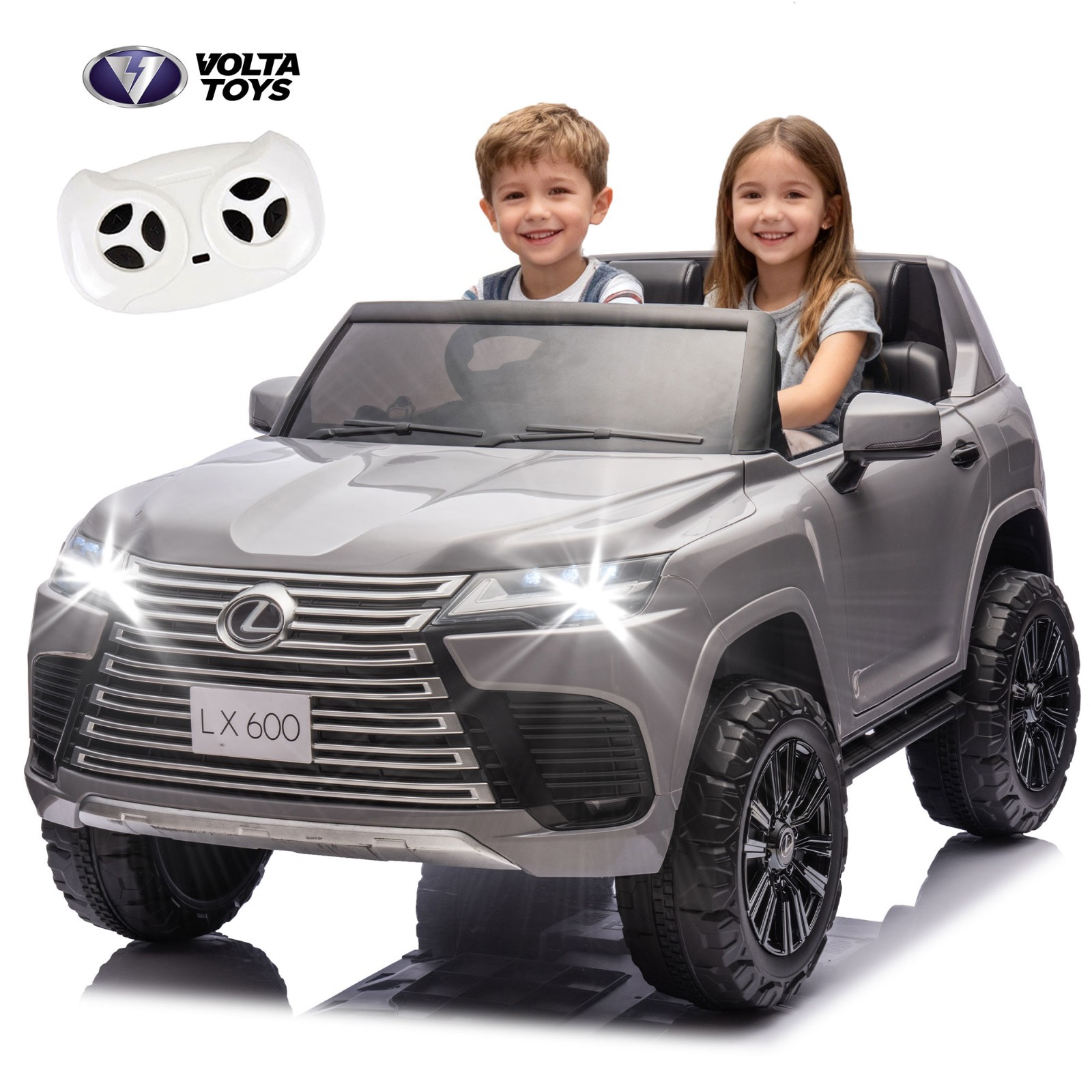24V Kids Ride On Car Licensed LEXUS LX600 SUV w/Remote,Dual 55W Motors,Grey