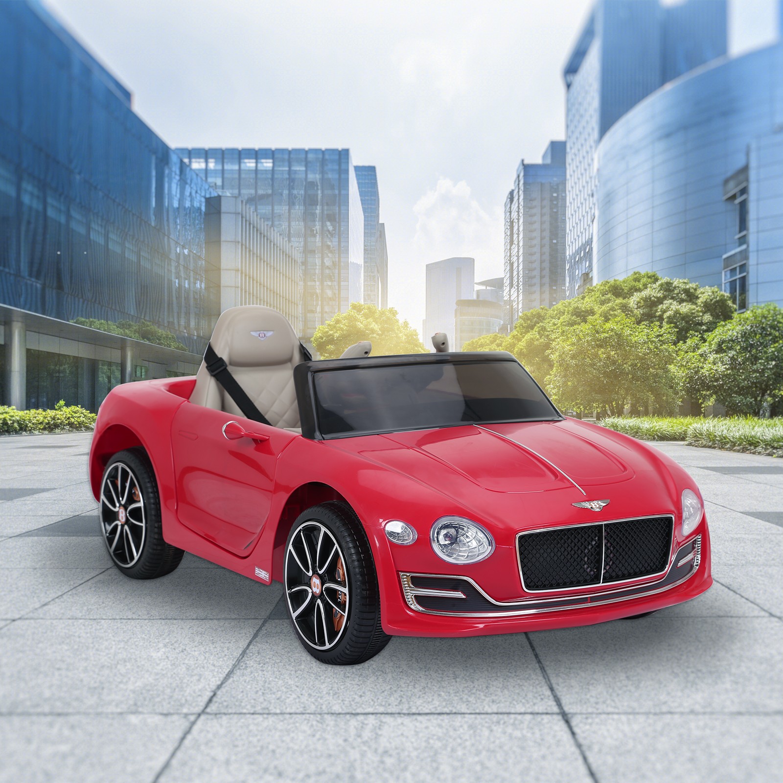 12V Electric Kids Ride On Car Bentley Licensed Battery Power Remote Control Red