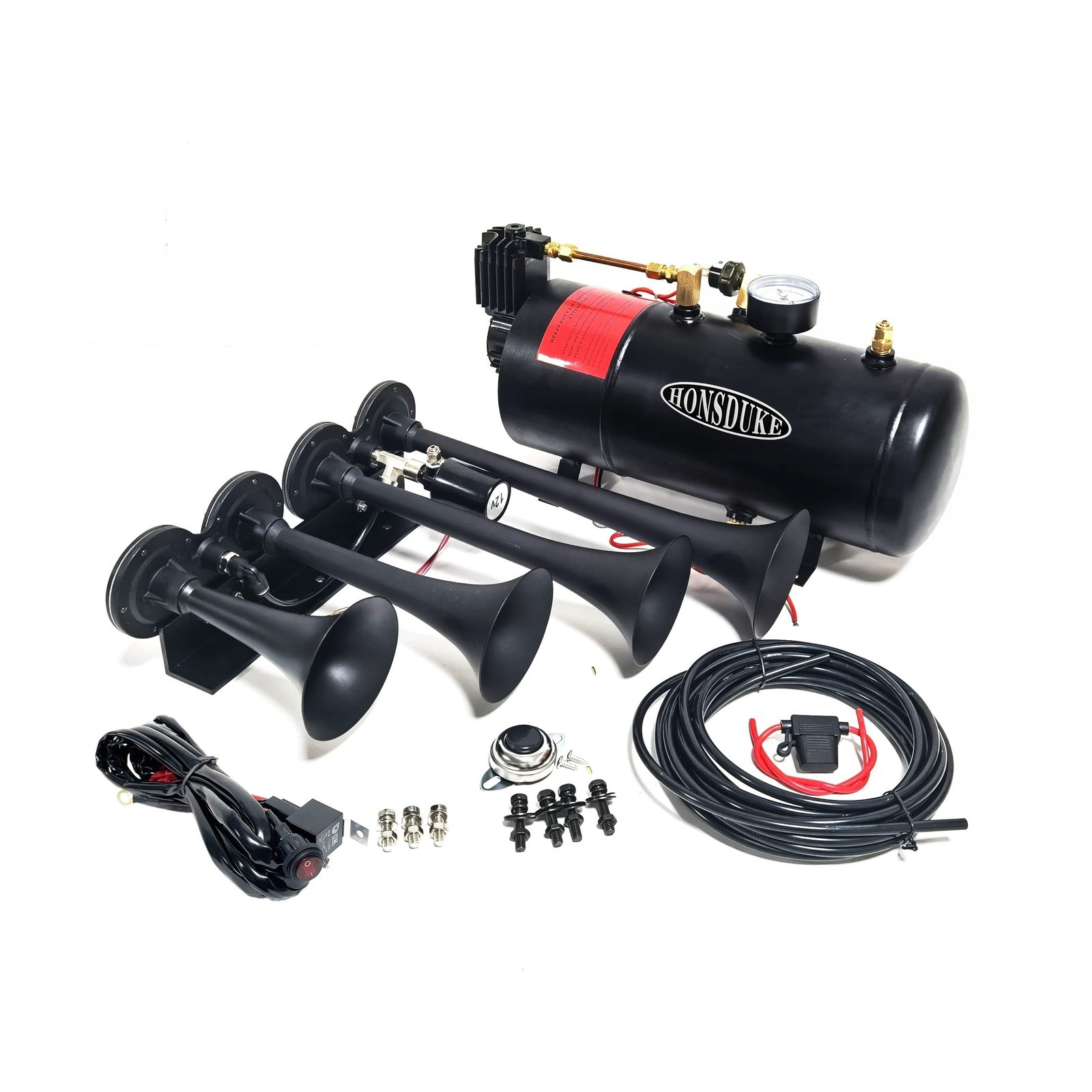 3 Liter Train Horn Kit for Trucks/Car/Semi. Complete Onboard System of 150psi…