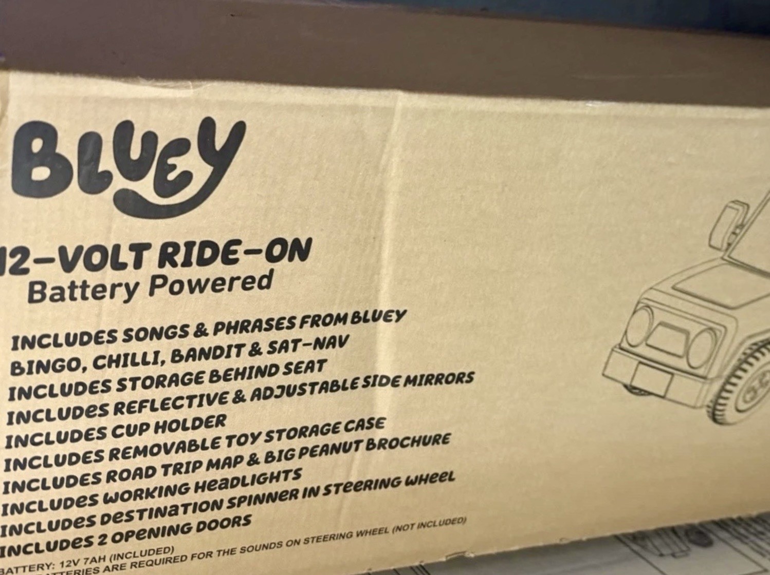 Bluey Heeler Family 12-Volt Battery Powered Ride-On, Ages 3+, 66lb. Max Weight