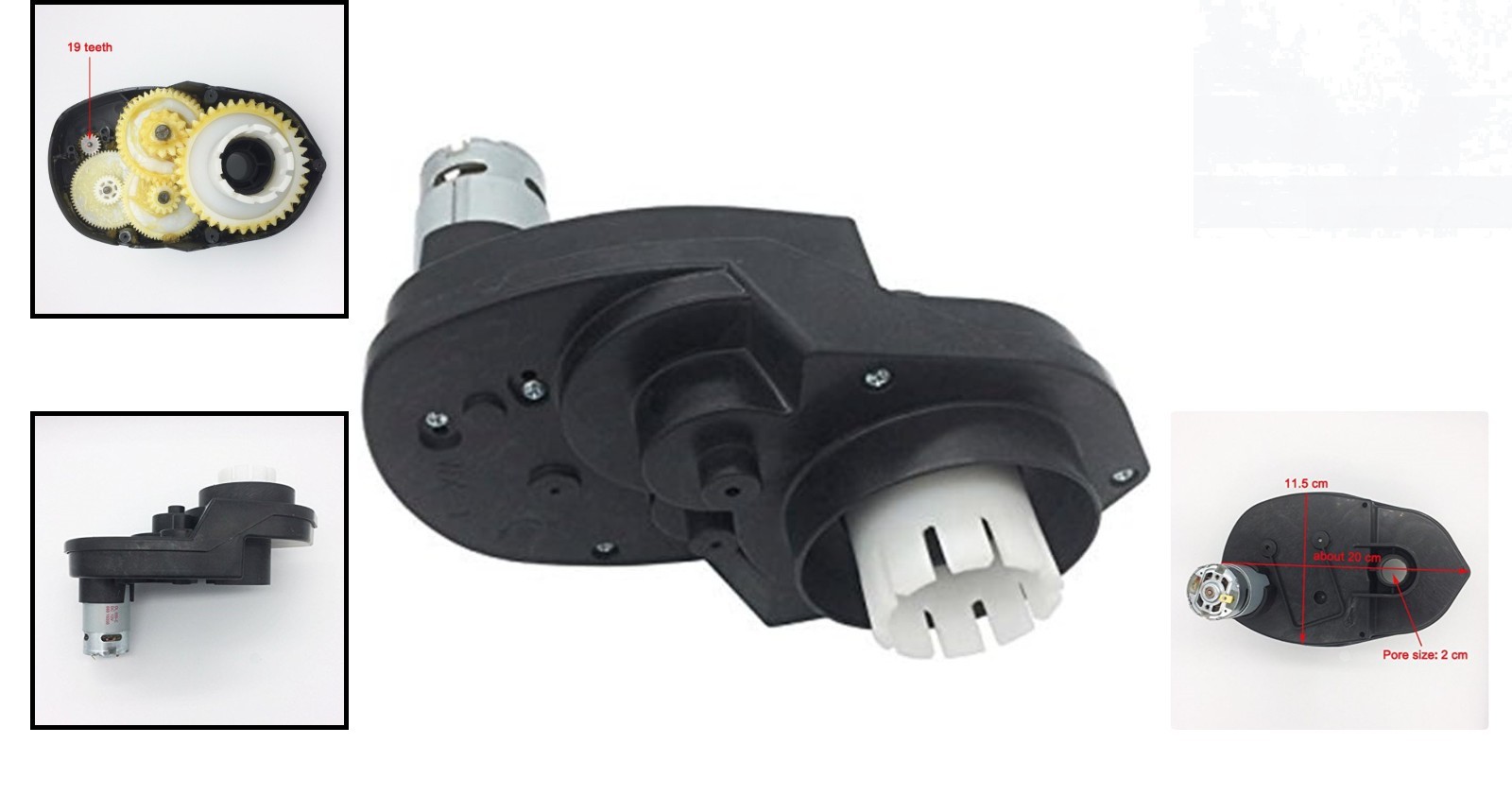 RS550 12 Volt Electric Motor Gearbox – Durable Upgrade for Powered Ride-On Cars