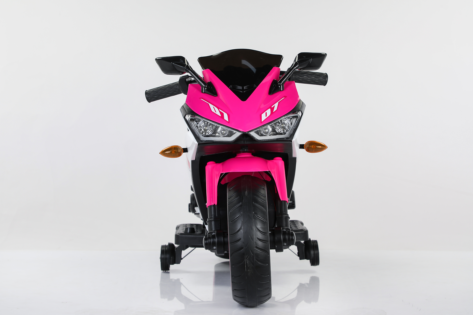 Kids Electric Ride on Motorcycle with Training Lighting Wheels Manual Throttle