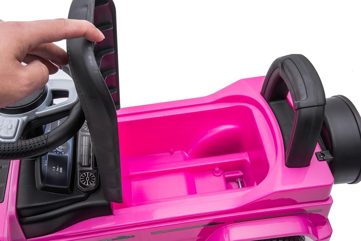 Pink Mercedes G-Wagon Push Car for Kids, Working Lights & Horn