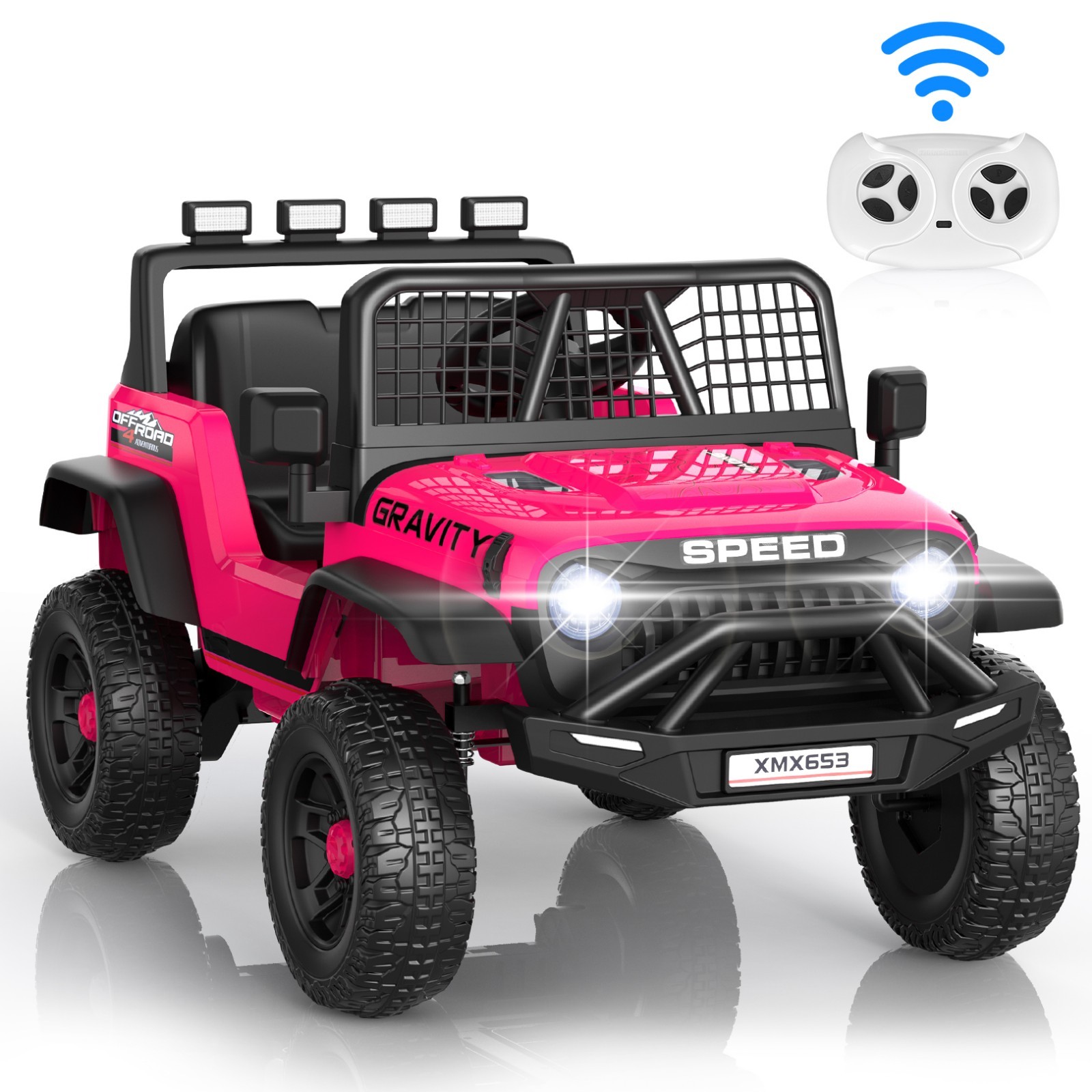 12V/24V Kids Electric Car Ride on Truck Battery Power Wheels w/LED Light & Music