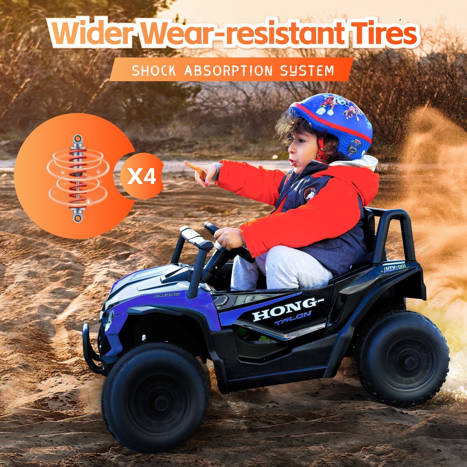 12V Kids Electric UTV Off-road Ride on Car Batteryed Power w/ Parent Remote MP3
