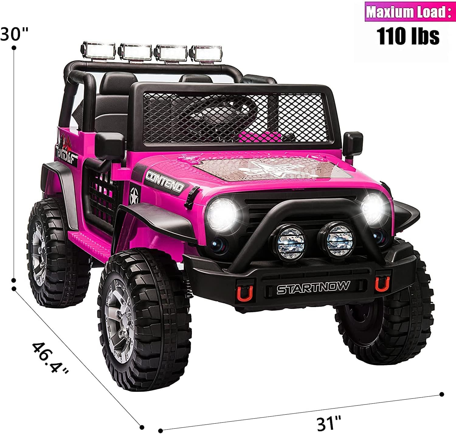 12V Kids Ride On Truck 2 Seater Electric Vehicle Car Jeep Toy W/ Remote Control