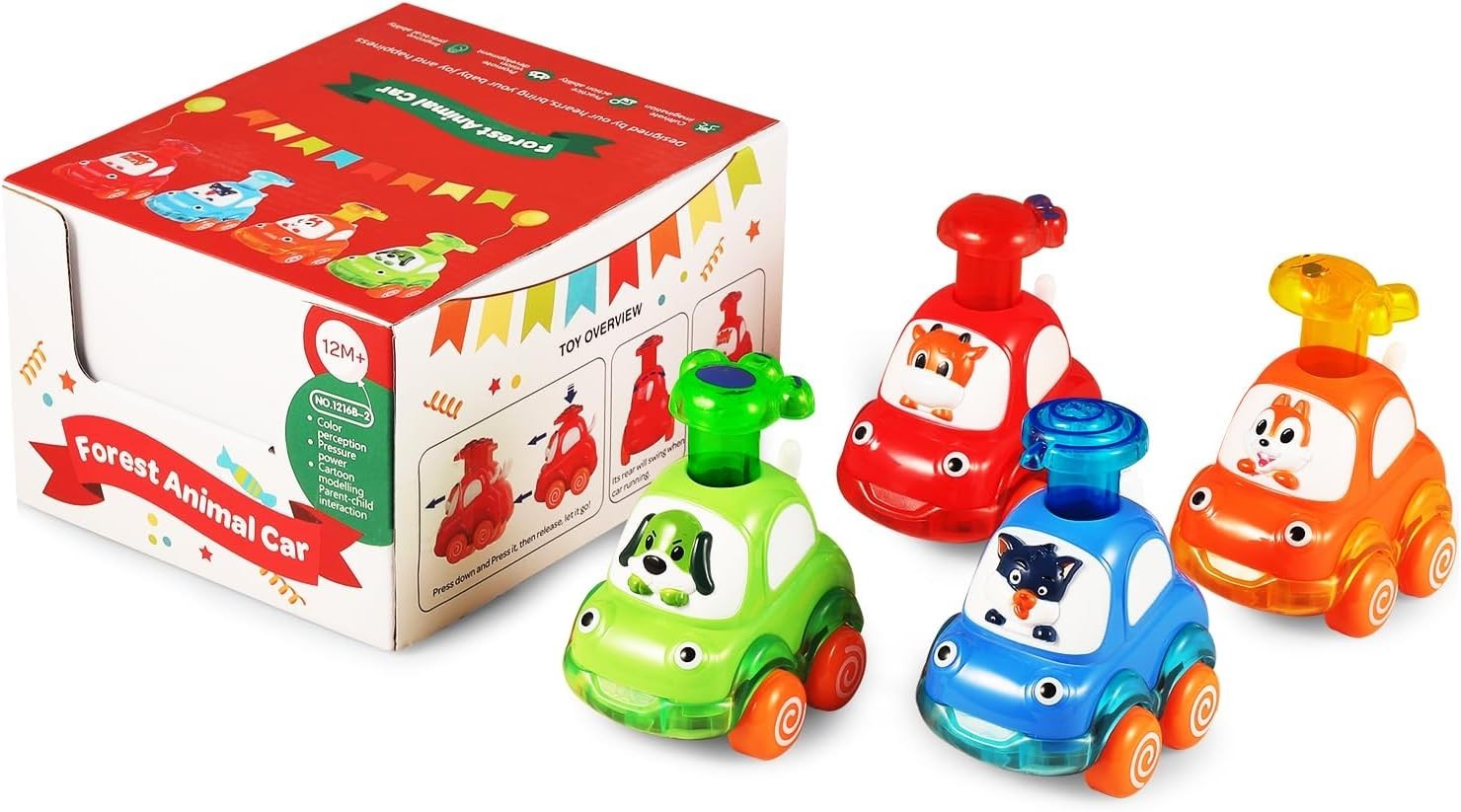 Press & Go Animal Cars for Toddlers – Safe and Educational Fun for Ages 1-3