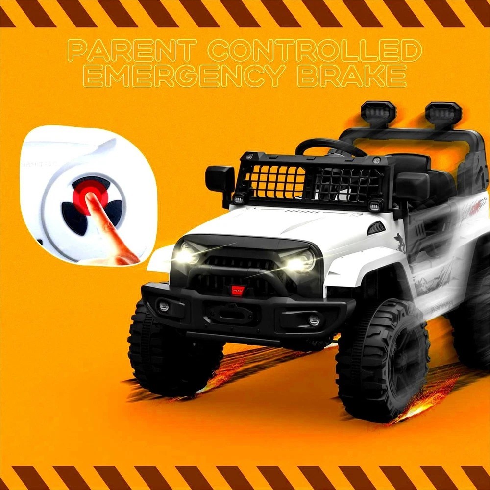 12V Kids Electric Ride-On Truck w/Parent Remote Control, Spring Suspension & …