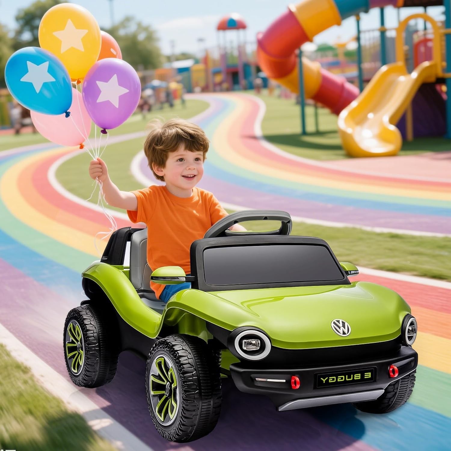12V Ride On Car for Kids, Electric Battery Powered Toy Car 4 Wheeler Vehicles US