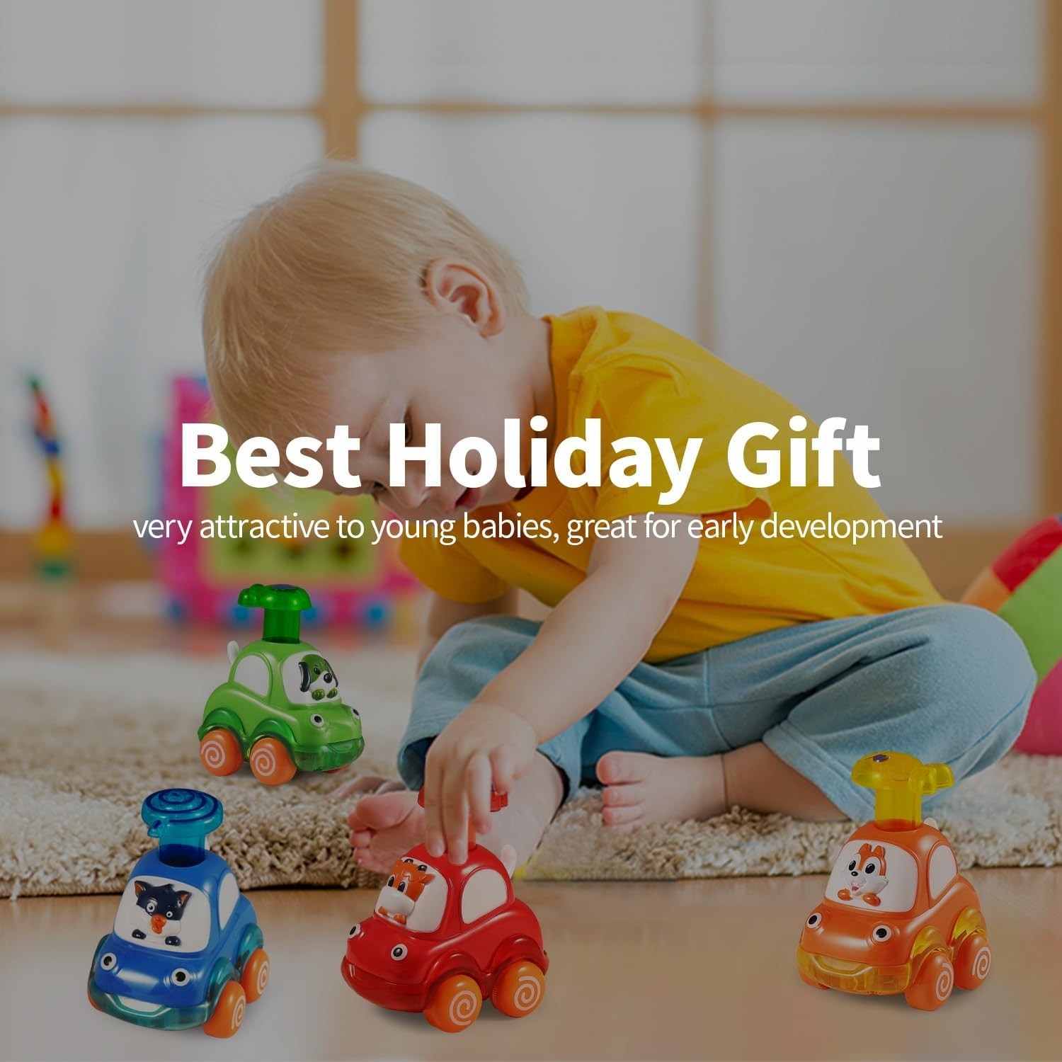 Press & Go Animal Cars for Toddlers – Safe and Educational Fun for Ages 1-3
