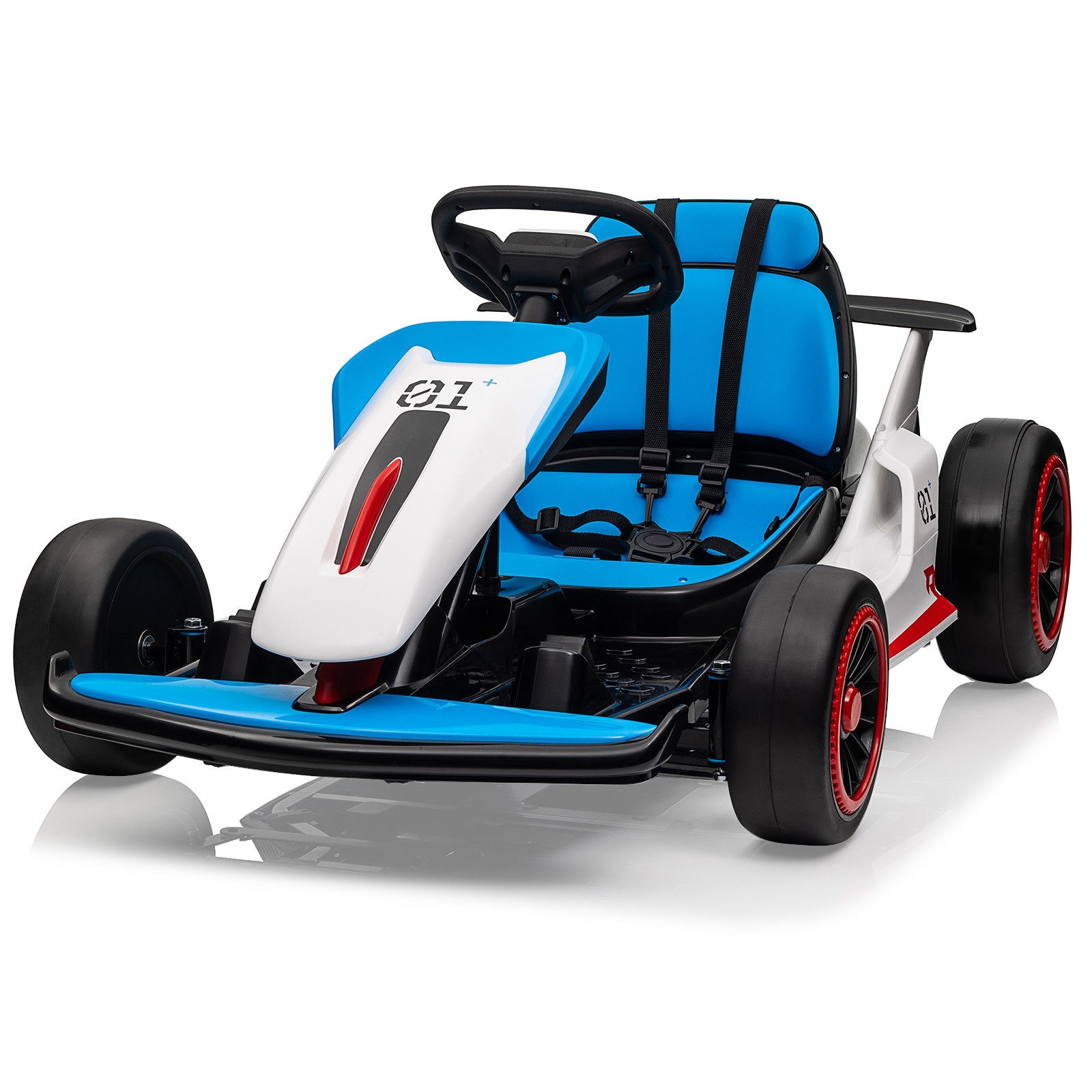 Kid Go Kart, Electric Kart W/ Adjustable Seat, for Children Aged 6 to 12 Years