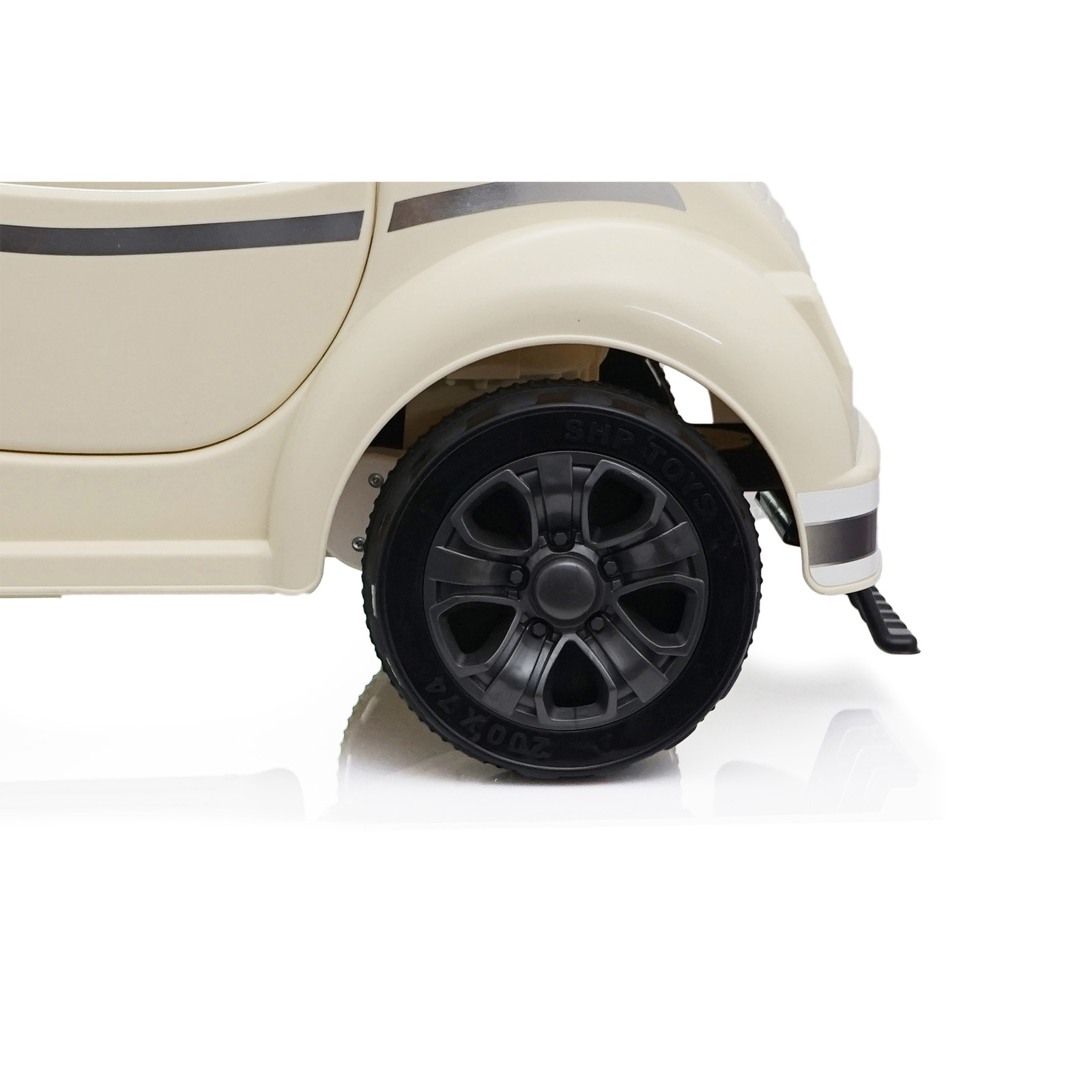 12V Kids Ride On Car Wheel LED USB & Bluetooth Suitable for Kids Aged 2-4 Beige