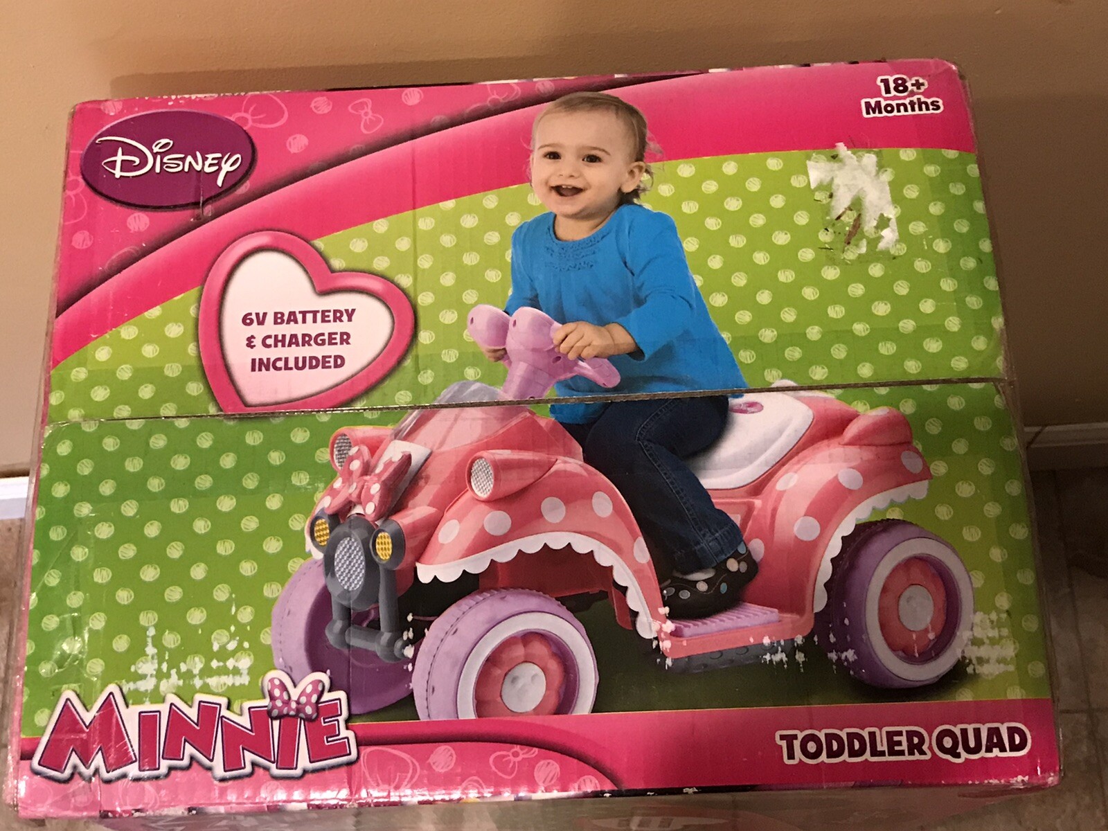 Kid Trax Disney Minnie Mouse 6V Quad Ride On 18+ months NEW IN BOX