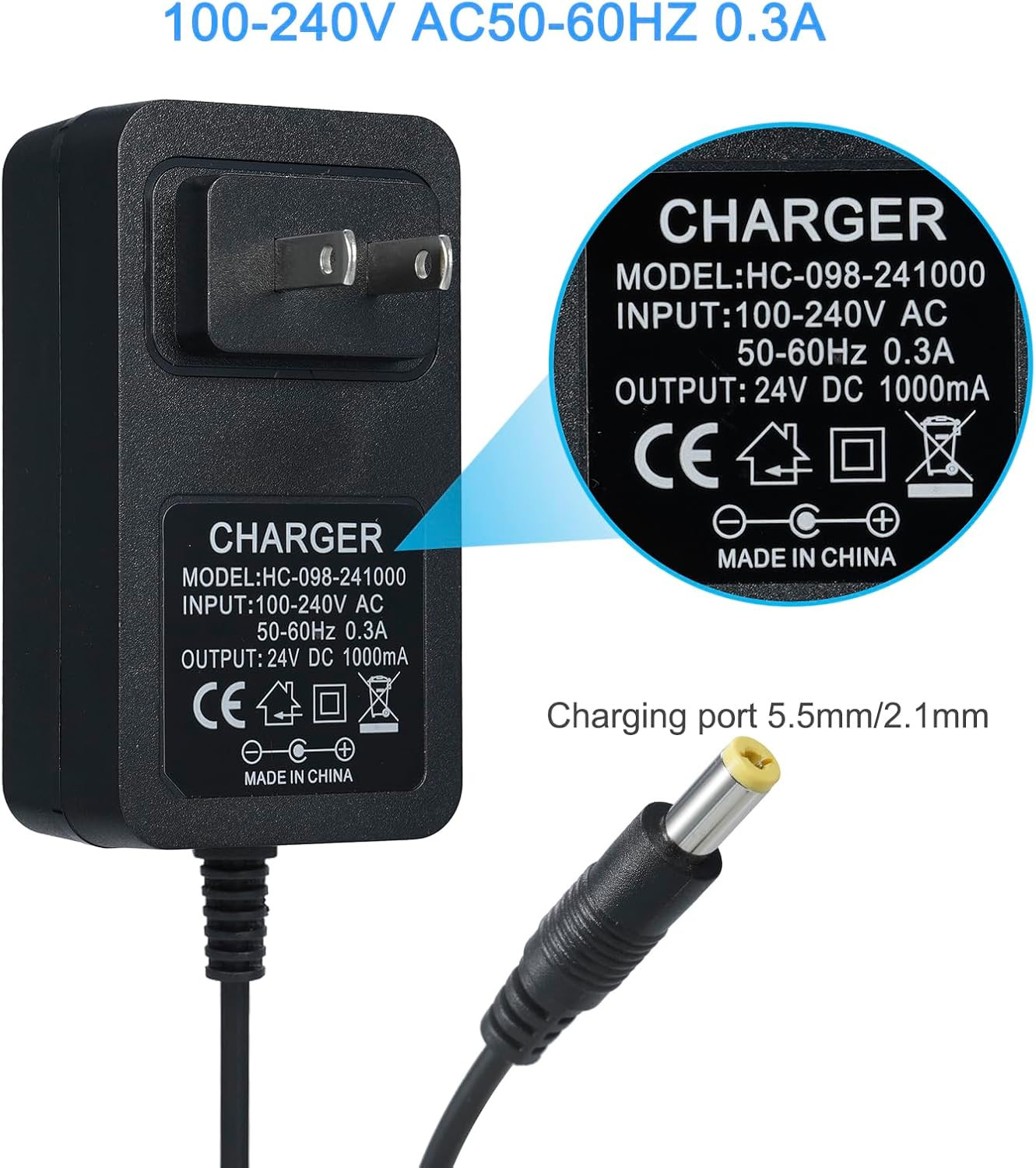 24V Charger for Kids Ride on Toys Car,24 Volt Kids Ride Battery Chargers,24 Volt