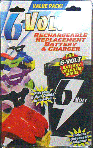 NEW 6 Volt Replacement Rechargeable Battery & Charger For Quads