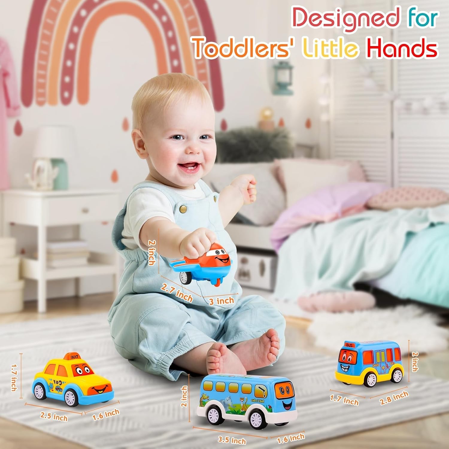 Portable Carrier Truck Playset: Creative 5-in-1 Toddler Toy Gift for Age 1-3