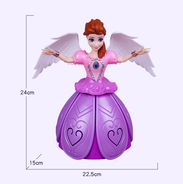 Dancing Angel Lighting Music Rotate Beautiful Doll Robot Toy Best Gift For Girls