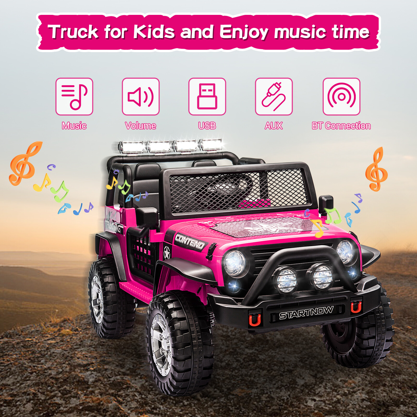 12V Electric Battery Kids Ride On Car Toy Jeep 2 Seater w/ Remote Control + MP3
