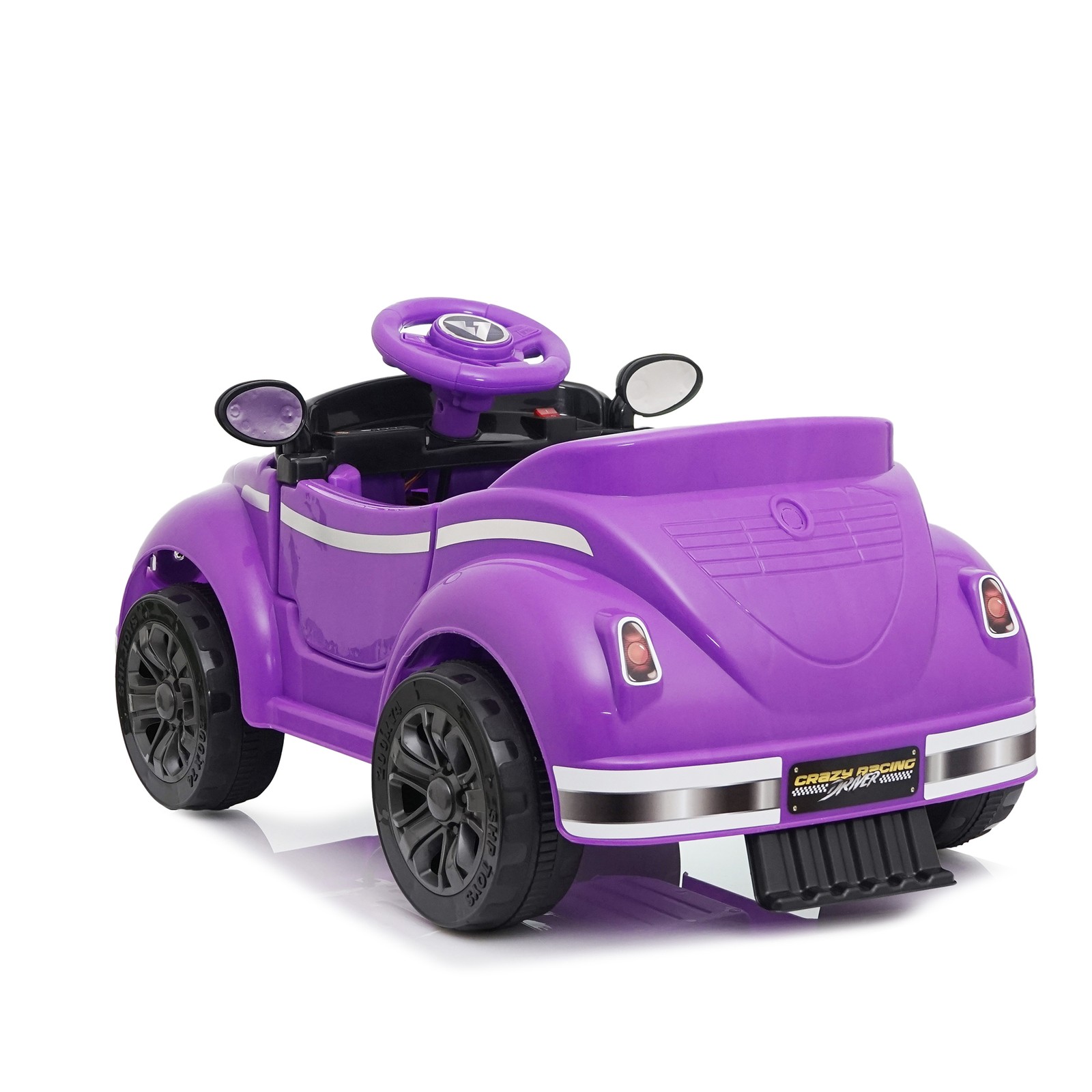 12V Kids Ride On Car Wheel LED USB & Bluetooth Suitable for Kids Aged 2-4 Purple