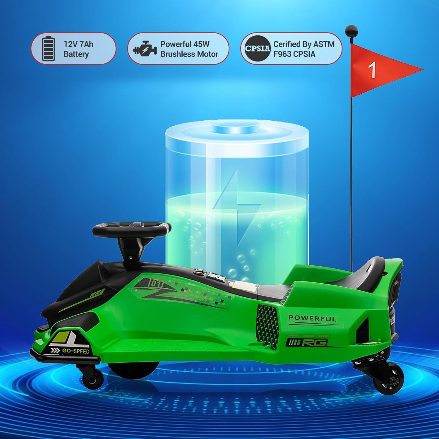High-Speed RC Drift Car 12V – Ages 8+ Electric Racing Toy, for Birthday Present