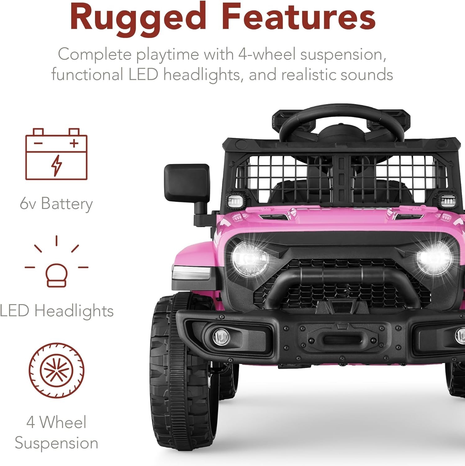 Carro Electrico Para Niños De 3 A 5 Años Montar Manejar Y Jugar Con Luces NUEVO