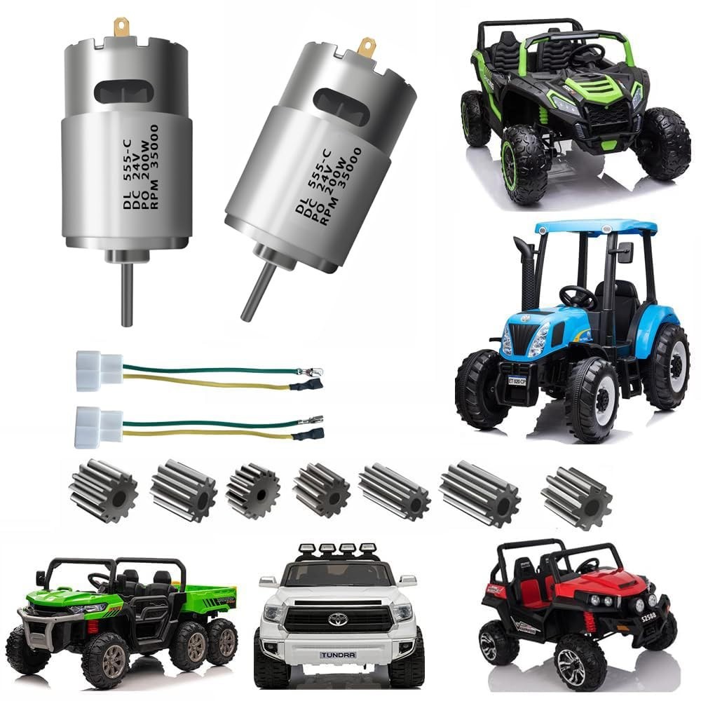 High Performance 24V RS555 Gear Motors – 35000 RPM for DIY Ride-On Projects