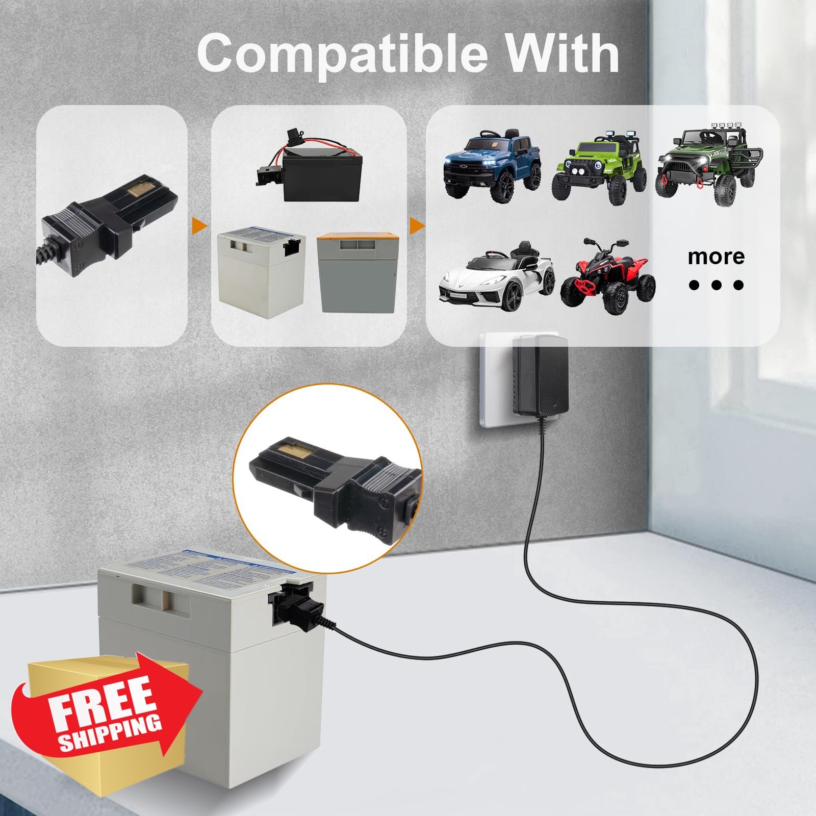 venshun 12V Power Wheels Battery Charger