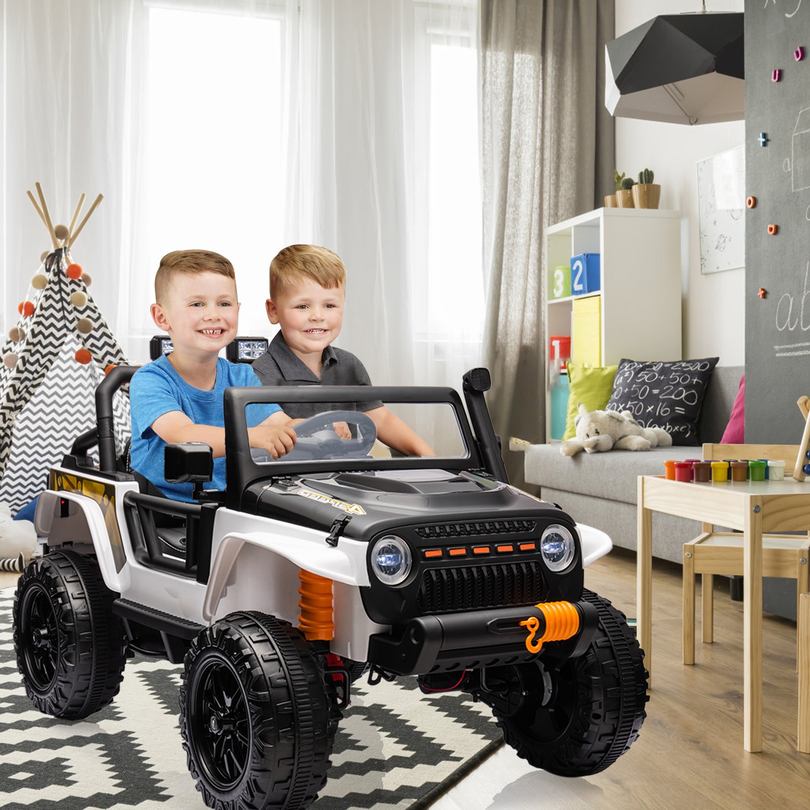 24V Ride On Car Truck Kids 2 Seater Powerful Electric Vehicle Truck Toy 3 Speeds