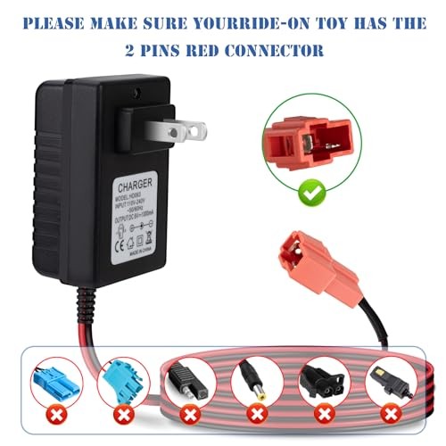 6V Charger for Kids Ride On Toy Cars 6 Volt Battery Charger for BMX X5 Kid