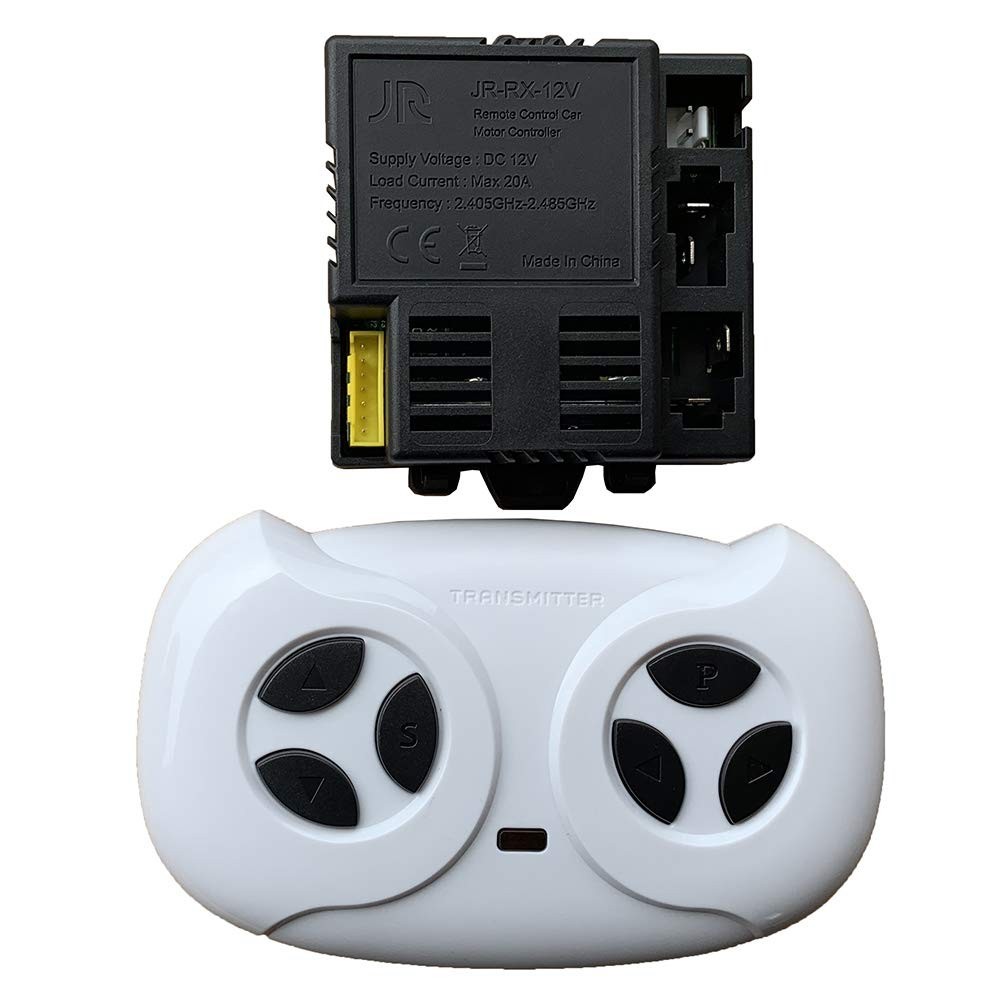 Yellow 4-Sided Socket Kids Ride-On Car Remote Control Kit 12V Bluetooth Accessor