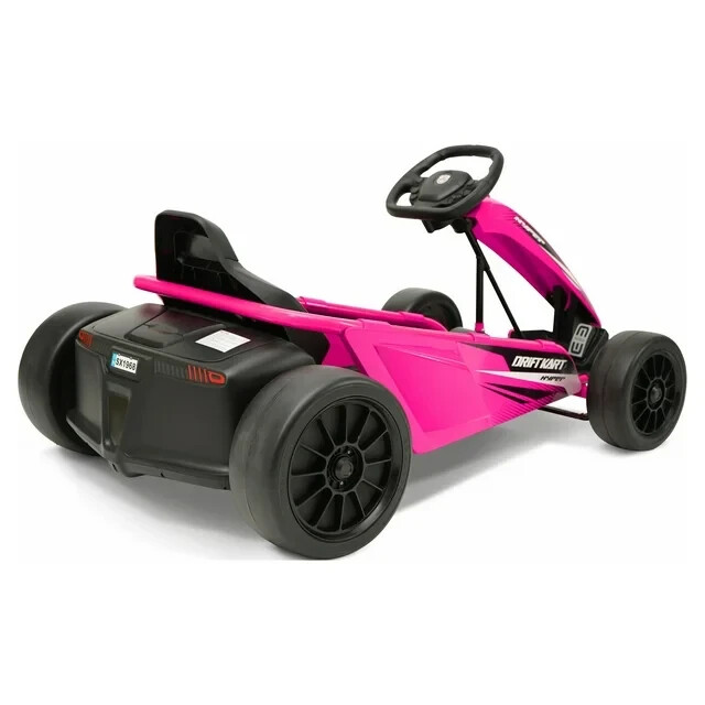 Drift Go Kart Ride On 24V Battery-Powered Vehicle, Ages 8+, Pink