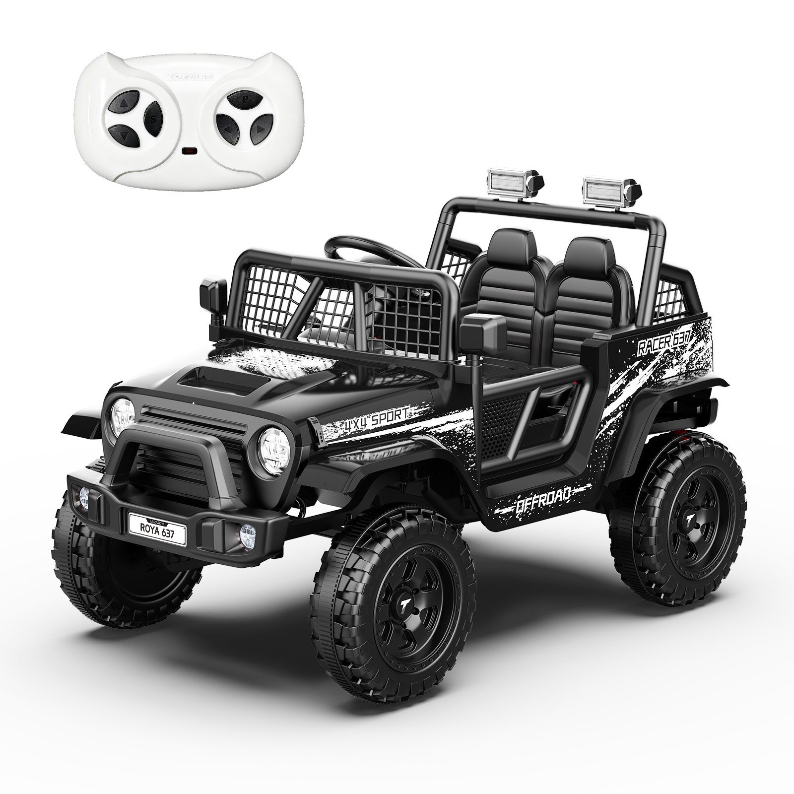 24V Kids Ride on Car 2 Seater Electric Truck Off-Road w/ Remote Control Toy Gift