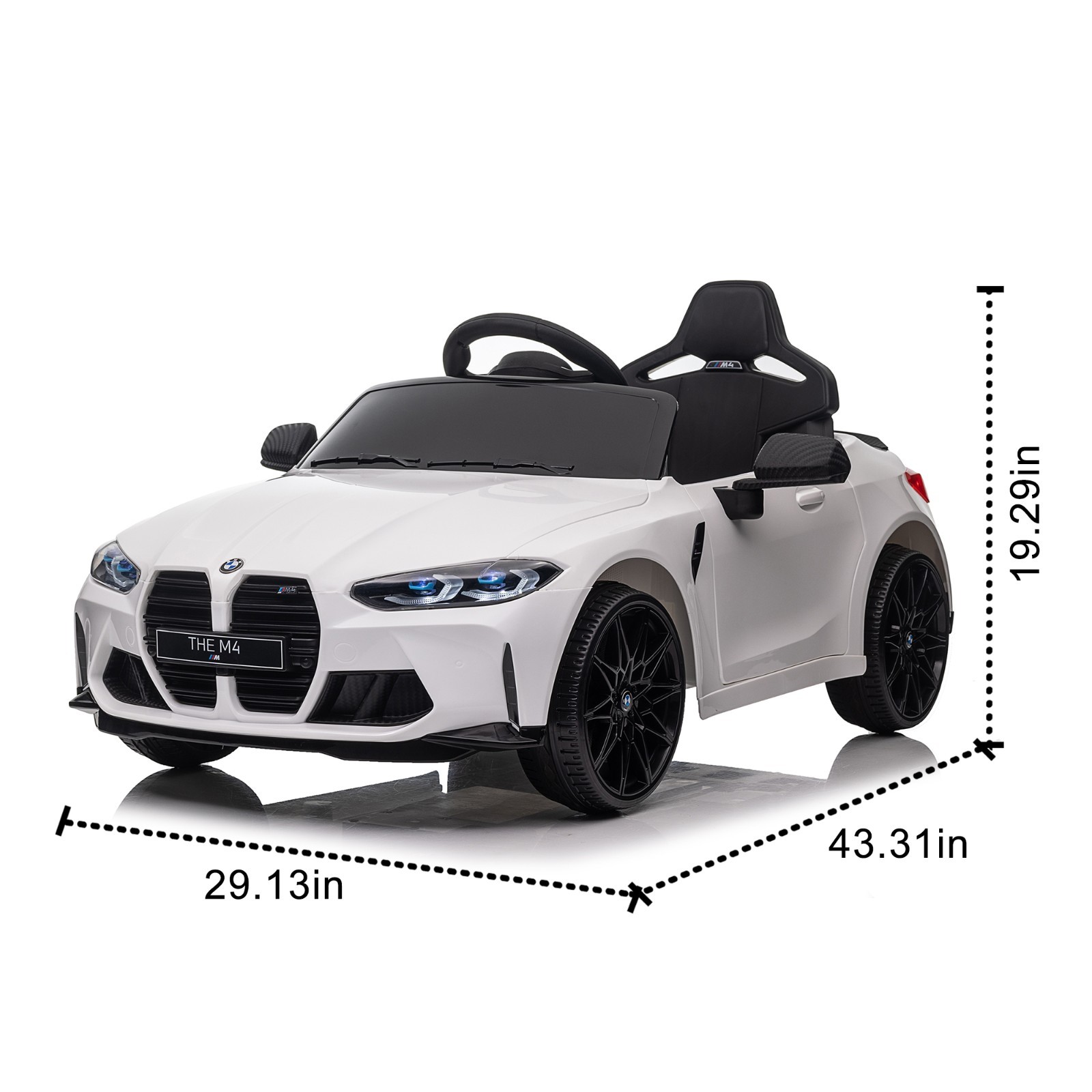 12V Kids Ride-On Car w/ Remote, 3 Speeds, Bluetooth, LED Lights, MP3, Portable